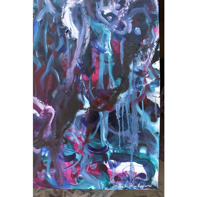 2020s The Brambles Original Abstract Oil Painting by Lisa Finlayson For Sale - Image 5 of 12