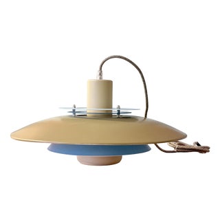 Vintage Bi-Colours Pendant Lamp, Denmark, 1980 For Sale