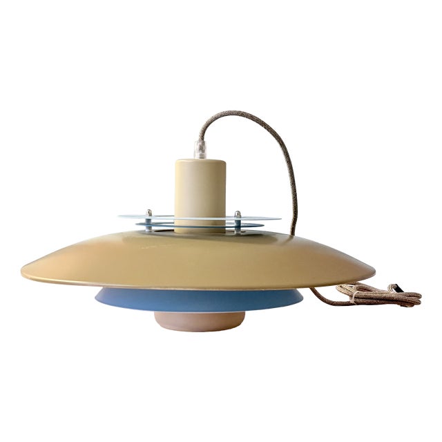 Vintage Bi-Colours Pendant Lamp, Denmark, 1980 For Sale