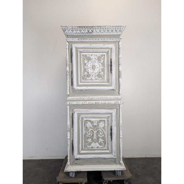 Henry II Carved Grey Oak Cabinet, in Very Good conditions.