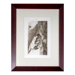 Limited Edition 1970 Dorothea Tanning Signed Original Etching - Amoureux Au Bord De Mer - Japan Paper Surrealism For Sale