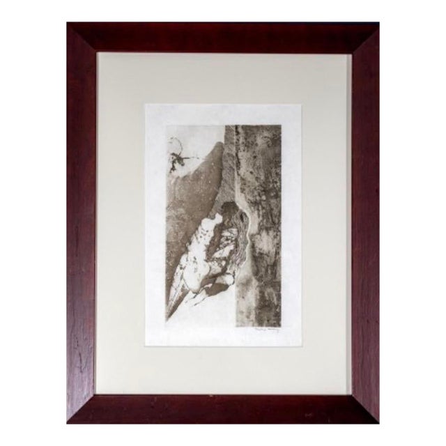 Limited Edition 1970 Dorothea Tanning Signed Original Etching - Amoureux Au Bord De Mer - Japan Paper Surrealism For Sale