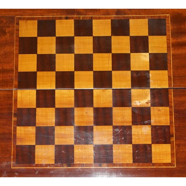 Antique English Demi Lune Chess Table, 1870 For Sale - Image 17 of 18