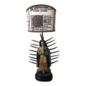 1920s Santos Our Lady of Guadalupe Lamp