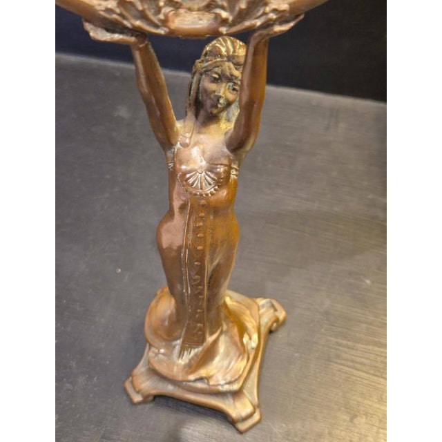 Art Nouveau / Jugend Vanity Mirror in Bronze, Europe, Early 1900s For Sale - Image 12 of 14