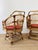 Vintage 1960s Pair of Natural Rattan Chairs / Chinese Chippendale / Boho Style For Sale - Image 10 of 13