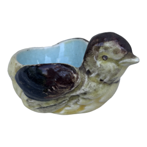 French Majolica Chick Egg Cup Circa 1890