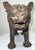 Gothic Early 20th Century Large Vintage Bronze Mythical Feline Heavy For Sale - Image 3 of 12