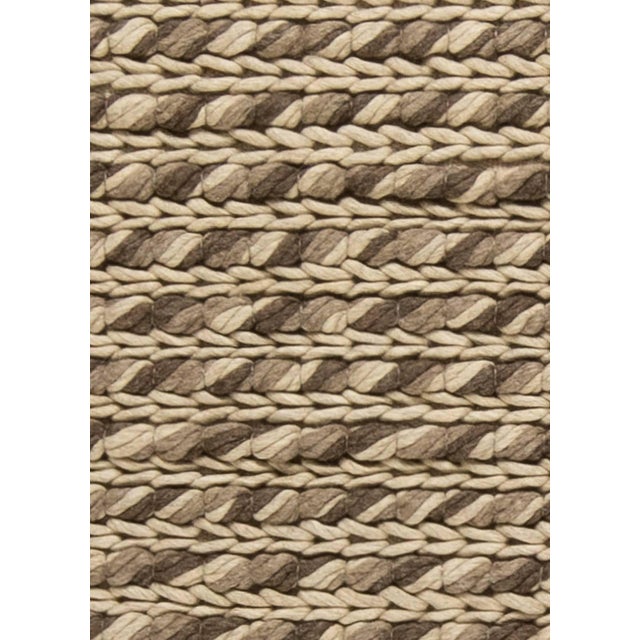Modern striped beige Sylvan handmade wool rug by Doris Leslie Blau Size: 4'9" × 8'0" (144 × 243 cm). The natural beauty...