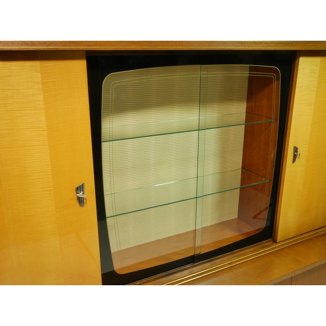 Mid-Century Living Room Display Cabinet with Glass Sliding Doors, Germany, 1960s For Sale - Image 6 of 18