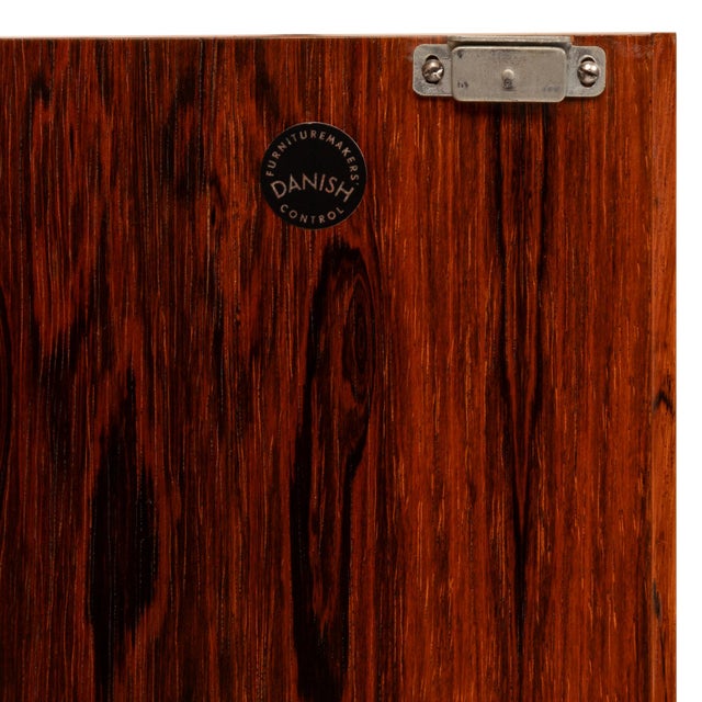 Vintage Danish Mid-Century Rosewood Corner Bar Cabinet For Sale - Image 12 of 12