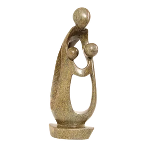 Mid 20th Century Abstract Figural Family Shona Carved Stone Sculpture