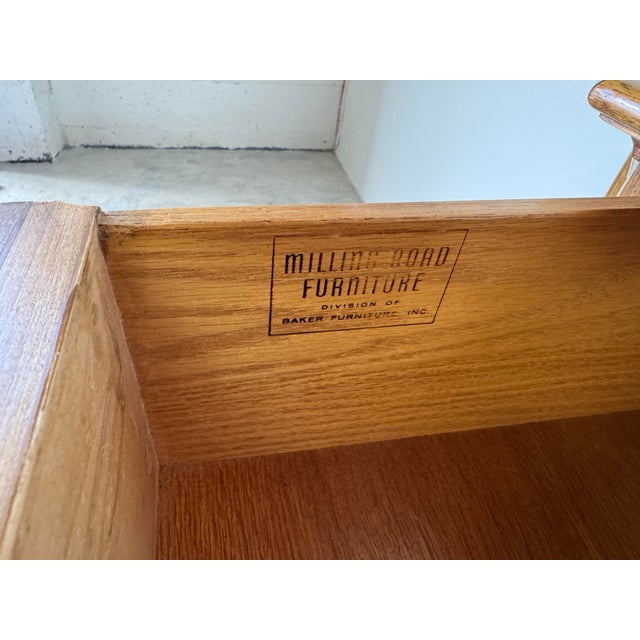 1980's Vintage Baker Four-Drawer Solid Wood Dresser For Sale - Image 10 of 12