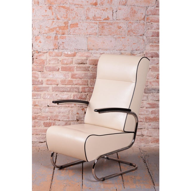 Bauhaus Armchairs FN24 in Chrome and Leather attributed to Mücke-Melder, Czech, 1930s, Set of 2 For Sale - Image 10 of 17