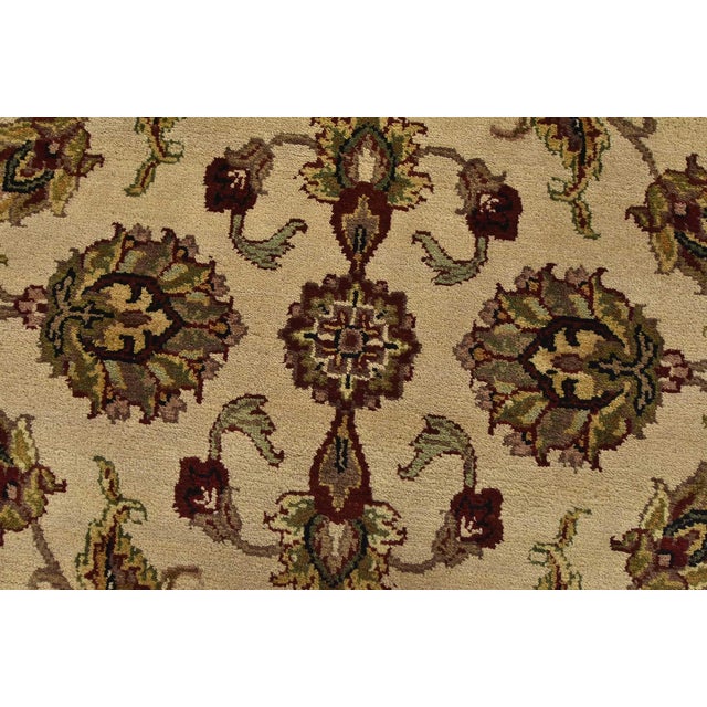 Textile Agra Runner 4’1” X 11’10” Beige Wool Traditional Hand-Knotted Oriental Rug For Sale - Image 7 of 13
