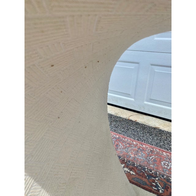 Vintage 1980s Upholstered Waterfall Table and Bench Nesting Vanity Set