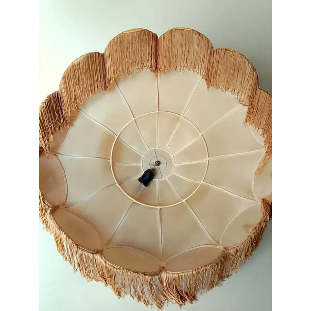 Handcrafted Pendant Lamp with Fringes on the Bottom, 1960s For Sale - Image 4 of 12