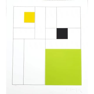 Gottfried Honegger Composition 3 3D squares (green, black, yellow) 2015 2015 For Sale