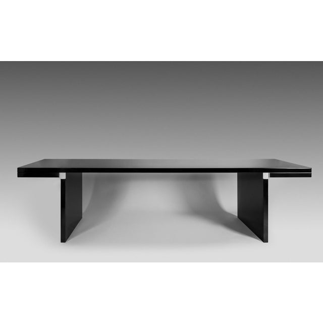 Orseolo Console Table in Black Lacquered Wood by Carlo Scarpa for Simon-Gavina, 1972 For Sale - Image 12 of 12