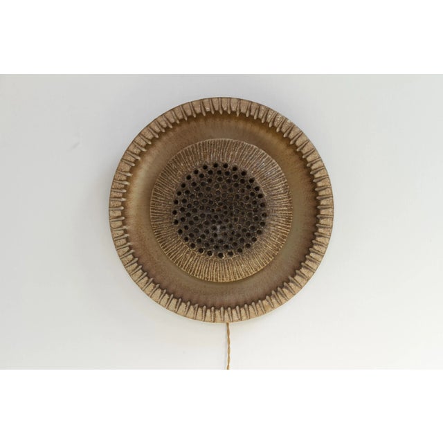 Mid-Century Ceramic Sun Wall Light from Løvemose, Denmark, 1970s For Sale - Image 13 of 18