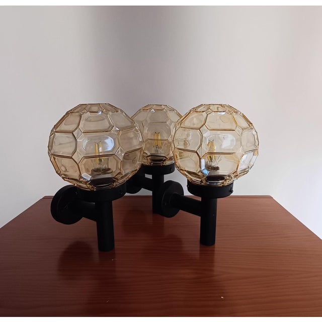 Beige Spherical Wall Lights, Set of 3 For Sale - Image 8 of 8