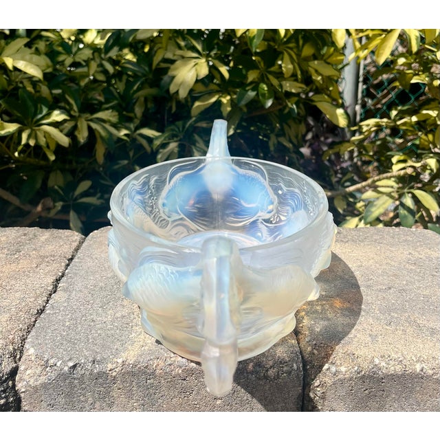 Verlys Glass 1930s Verlys, France Opaline Art Glass Bowl For Sale - Image 4 of 12