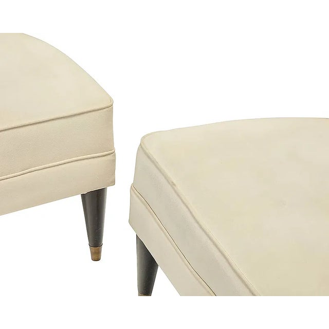 Pair of William Haines Mid Century Modern Klismos Lounge Chairs For Sale In Los Angeles - Image 6 of 7