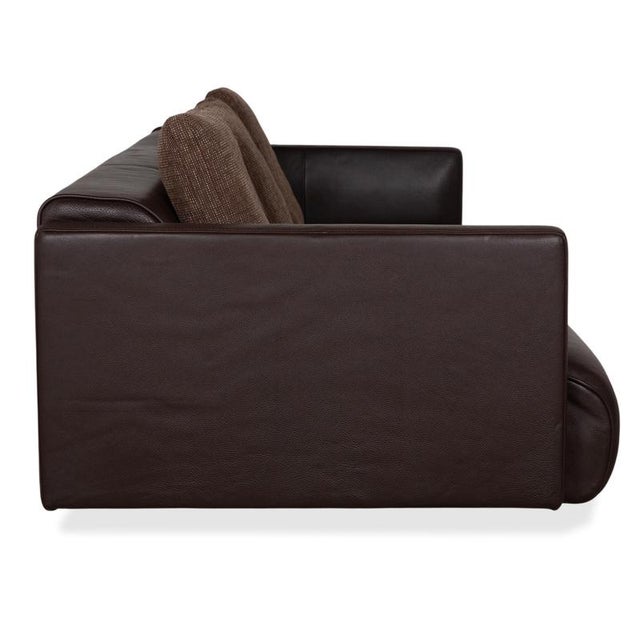 Model 6300 4-Seater Sofa and Ottoman in Brown Leather from Rolf Benz, Set of 2 For Sale - Image 15 of 18