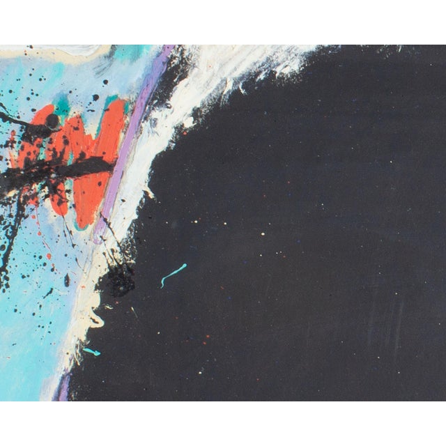 1998 Abstract Oil on Paper Painting by Jerry Adams For Sale In Indianapolis - Image 6 of 9
