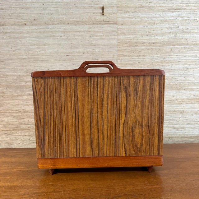Wood 1960s Ernest Sohn for Siamese Teak and Rosewood Magazine Holder For Sale - Image 7 of 12