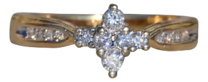 The Santa Venetia: Ladies 14K Keepsake Signed Diamond Engagement Ring