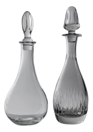 Vintage Murano Glass Decanters with Stoppers, 1980s, Set of 2