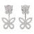 10k White Gold 1/4 CTTW Natural Diamond Butterfly Earrings, Pair For Sale