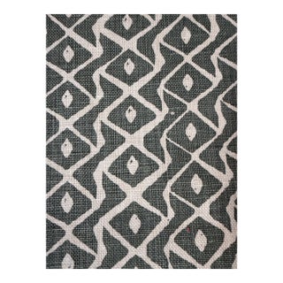 Peter Fasano Geometric Handprinted Linen Fabric- Sarpa 4 Yards For Sale