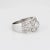 Contemporary Diamond Half Band Wide Cigar Ring 18k White Gold Size 5.5 For Sale - Image 3 of 6