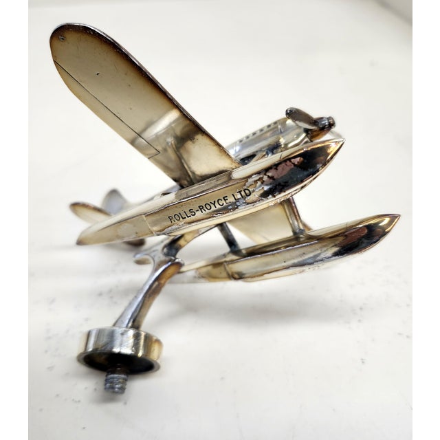 1930s Supermarine S6b Schneider Trophy Sea Plane Hood Ornament by Rolls Royce For Sale - Image 10 of 12