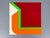 A print * a color screen print with three colors (red, orange, and neon green) * on light card stock * by georg karl...