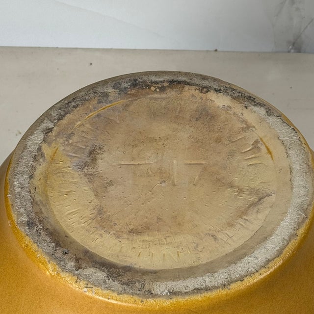 Ceramic 1960s Impeccable Mustard or Ochre Glazed Ceramic Planter by Gainey Ceramics For Sale - Image 7 of 9