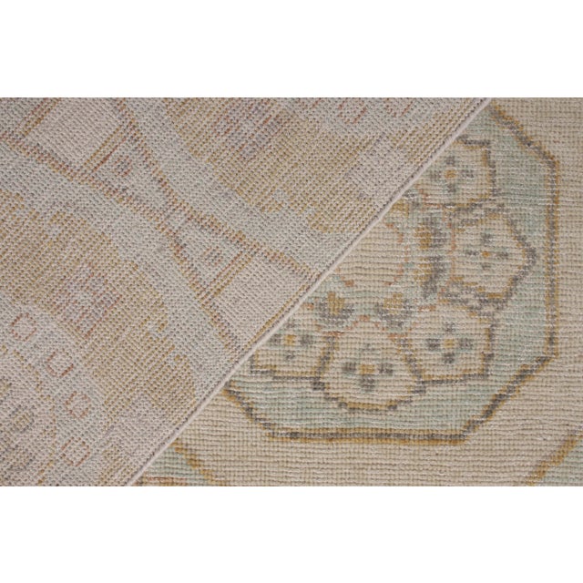 Rug & Kilim’s Oversized Kaleidoscope Rug in Cream and Blue , 12x16 For Sale In New York - Image 6 of 7