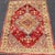 Red Antique Turkish Oushak Medallion Rug in Red, Lime Green, Gray & Light Blue For Sale - Image 8 of 11