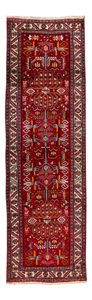 Vintage Persian Heriz Rug, 3'4" X 10'9"