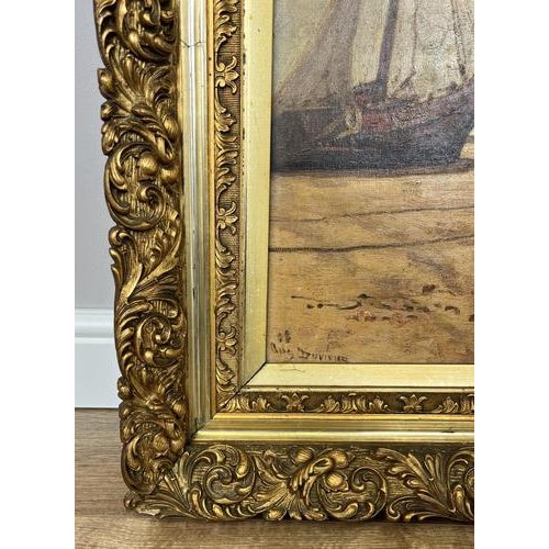 Coastal Boats Scene, Oil, Framed For Sale - Image 12 of 17