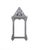 A tall and imposing Damascus wall mirror, the deep walnut frame profusely inlaid with tessellated mother-of-pearl, sea...
