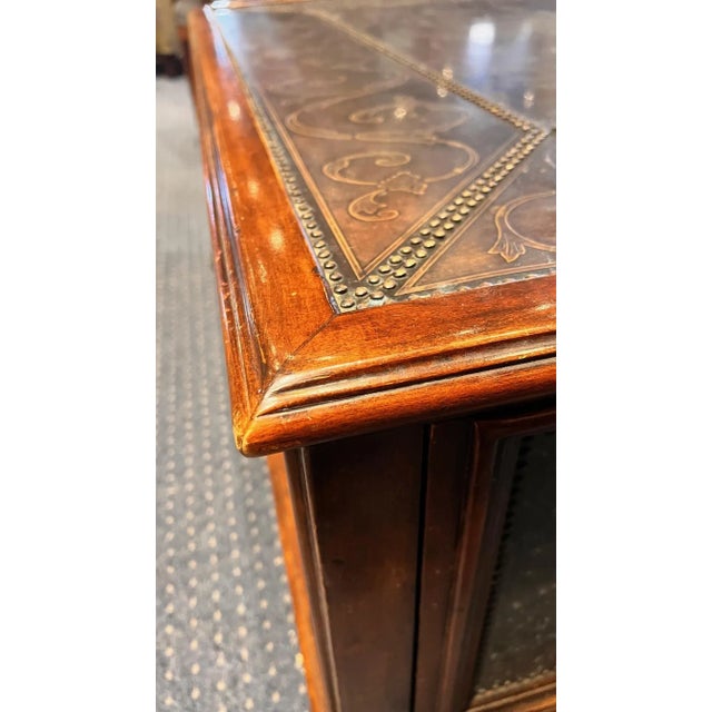 Brown Theodore Alexander Armoury Collection Brass Clad Cocktail Table With Paw Feet For Sale - Image 8 of 12