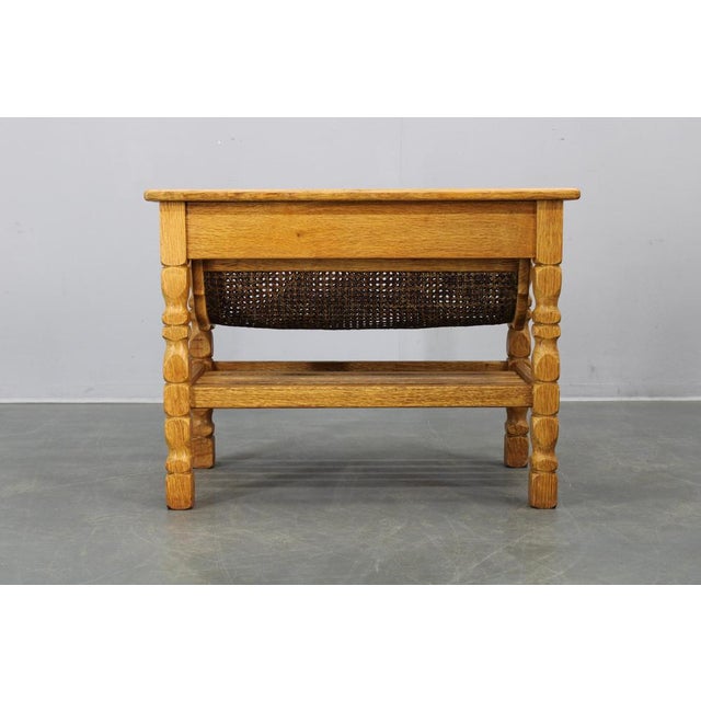 Mid-Century Modern Danish Oak Sewing Cabinet by Henning Kjaernulf, 1960s For Sale - Image 11 of 13