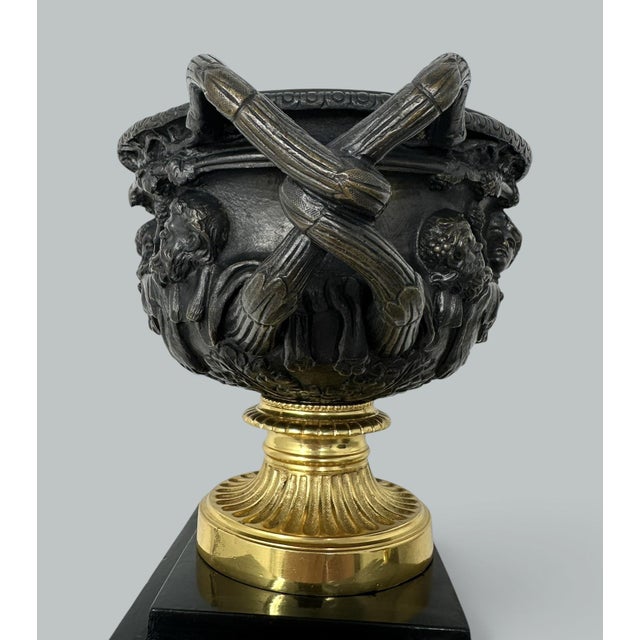 Antique Pair French Ormolu Bronze Warwick Albani Grand Tour Vases Urns Clodion For Sale - Image 10 of 12