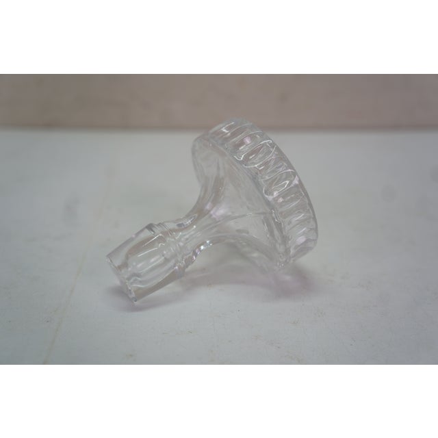 Vintage American Faceted Cut Crystal Liquor Wine Bar Bottle Decanter For Sale - Image 9 of 17