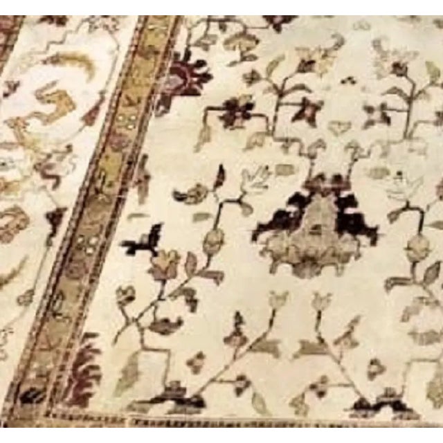1900s Antique Hand Knotted Agra Rug- 9′9″ × 13′2″ For Sale - Image 4 of 10
