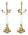 1920s French Empire Style Bronze and Opaline Glass Table Lamps - a Pair For Sale
