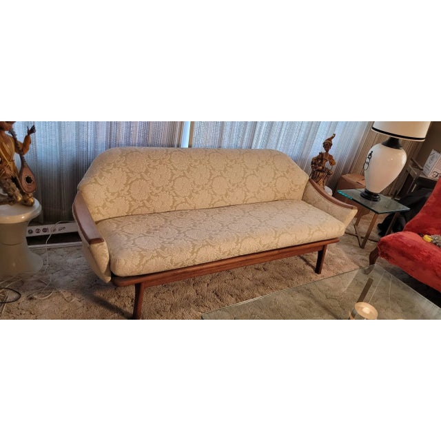 Adrian Pearsall Sofa With Walnut Arms For Sale - Image 4 of 17